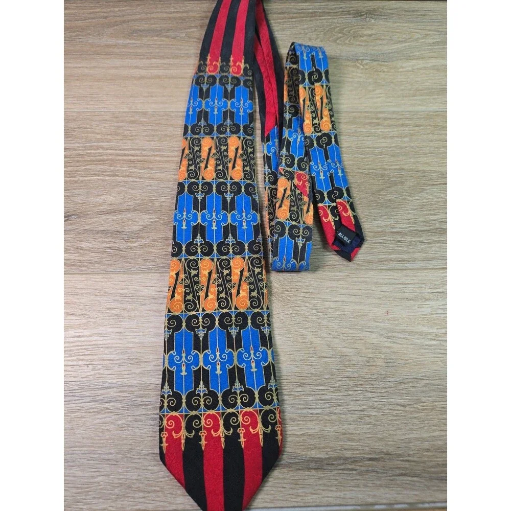 Rush Limbaugh No Boundries Collection Mens Tie 3.75” Colorful Abstract Silk 1996